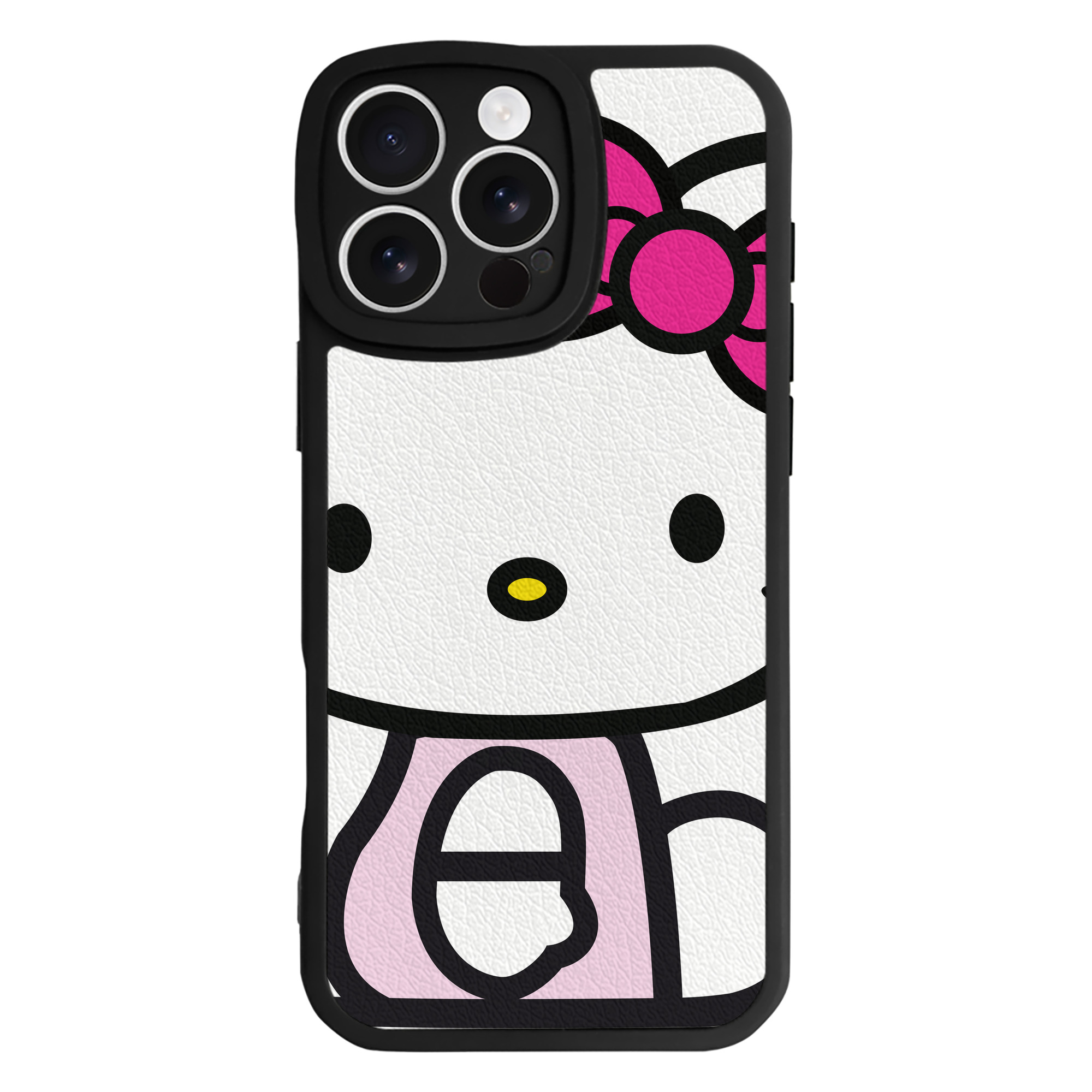 （画像用） Hello Kitty ハローキティ 【iPhone 16シリーズ対応】シリコンスマホケース（レザー調） 材質：シリコン